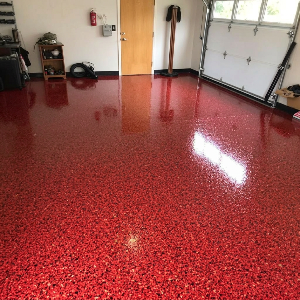 Flake chip garage floor